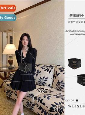 Women love buckle waist seal dress decorative belt elastic e