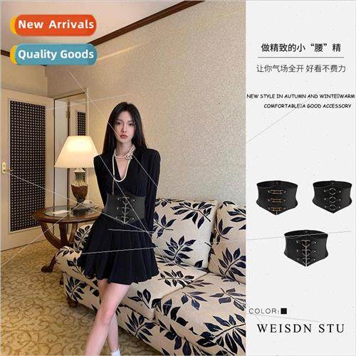 Women love buckle waist seal dress decorative belt elastic e