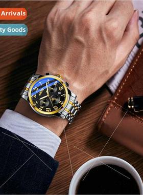 Men Watch Multifunction Sun Moon Stars Dial Automatic Mechan