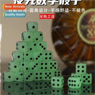 dark nightclub corner dice dot black the glow round 14MM