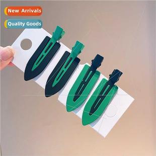 hair clips metal Korea color marking frosted blocking Green
