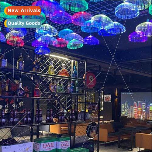 led colorful fiber optic jellyfish lights ceiling bar bar de
