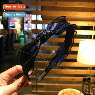 band headband simple teeth slip hair bow Korea lace