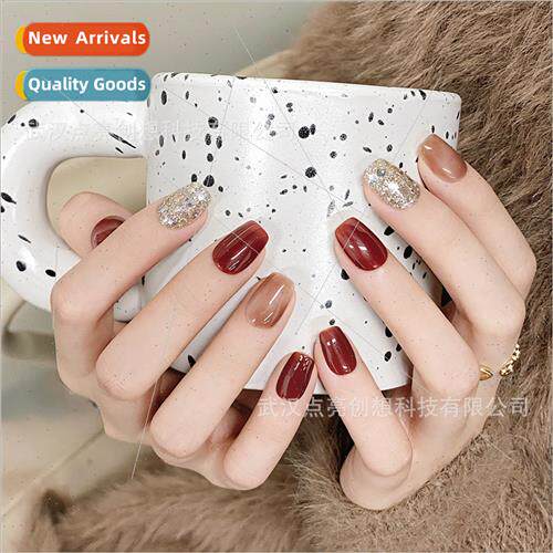 Wear nail maple est sunset ~ red brown maple leaf nail fall