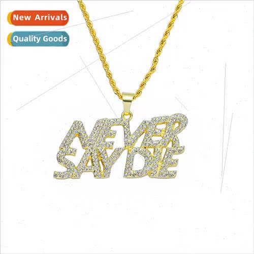 Europe hip-hop full diamonds splicing double layer letters p