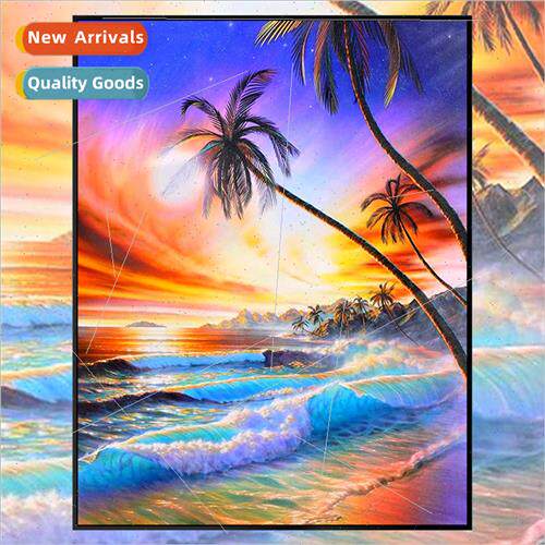 Diamond painting new landscape point diamond painting seasid