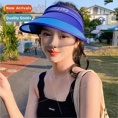 Summer anti-ultraviolet large brimmed hollow top hat female