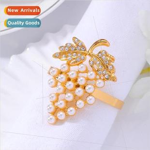 pearl grape fru table simulation setting ring Hotel napkin