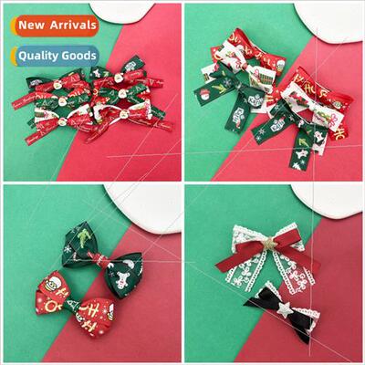 Christmas hair card bow hairpin female cute versatile person