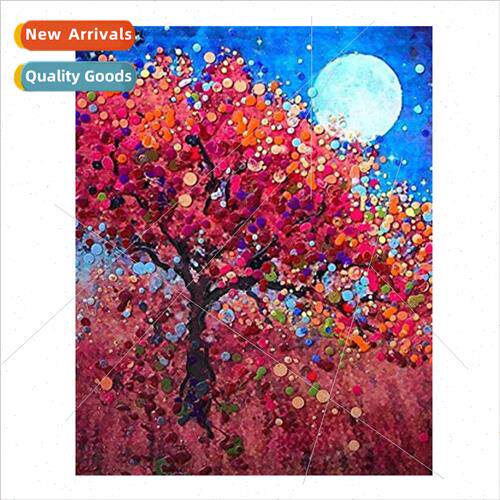 Handmade Full Embroidery mple Thread Embroidery Fortune Tree