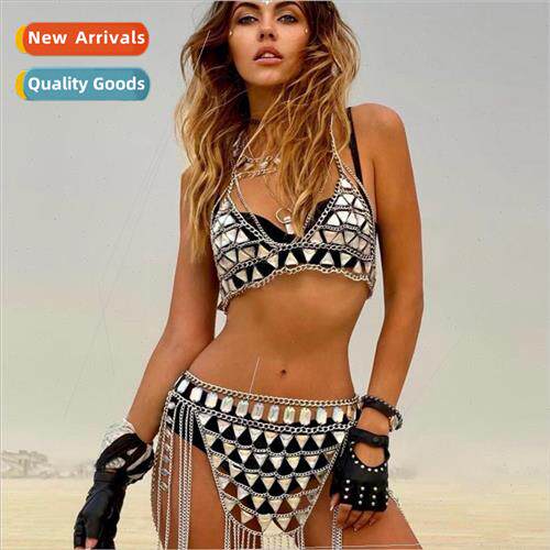 Europe summer fashion sexy acrylic rhinestone tassel chain b