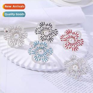 New pearl flower napkin ring western restaurant napkin ring