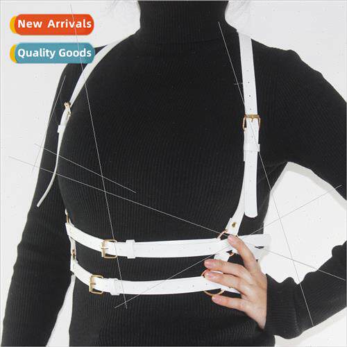 Europe fashion punk temperament cool female double belt back