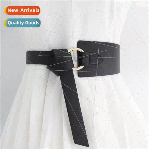 Women Fashion Hundred Decorative Gold Circle Knot Belt Dress
