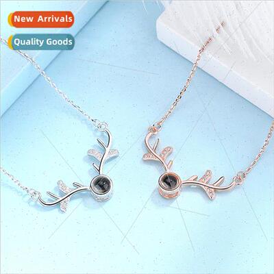 A deer have you I love you necklace fawn projection men wome