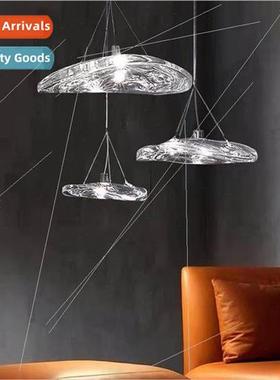 Italian designer model house staircase glass chandelier Scan