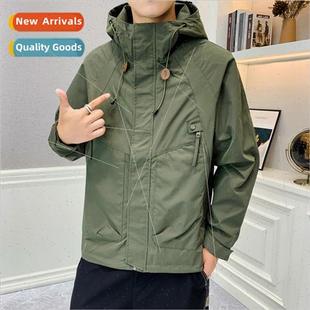 Hooded Jacket Casual 2023 New Men Fashion Fall