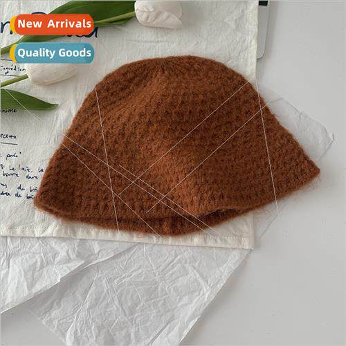 fall winter wool cap hand-knted cold cap solid color versati