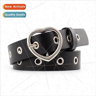 New alloy peach heart buckle versatile nd women belts skelet