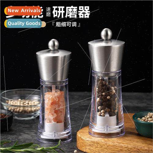 Stainless Steel Head Pepper Grinder Kchen Transparent Acryli