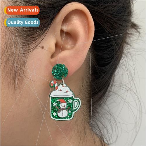 Christmas Earrings Santa Claus Christmas Tree Stud Earrings