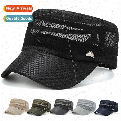 Summer flat-top hat men quick-drying middle-aged elderly duc