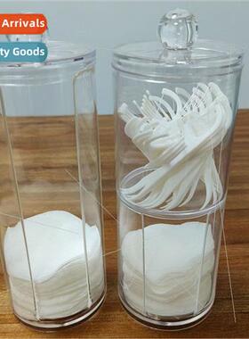 Plastic transparent cotton swabs box cotton ball jar notch m