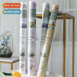 English Color Newspaper Flower Forward Wax Packaging Glossy