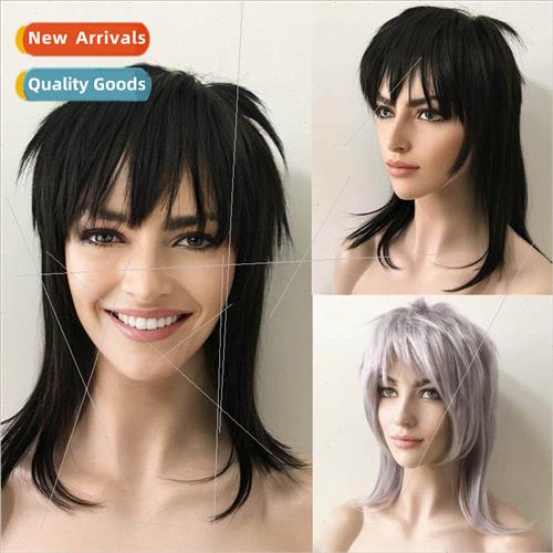 wigs black arowana wig punk fancy party halloween cosplay wi