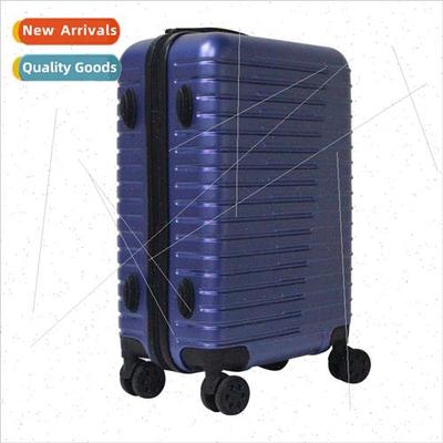 New PC aluminum alloy striped trolley case universal wheel p