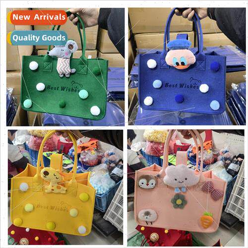 Felt Accompaniment Baby Weekly 100 Days Full Moon Tote Bag F