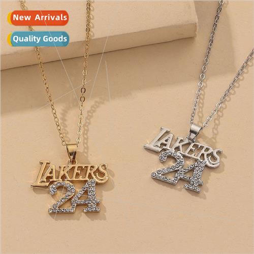 Personalized NBA Lakers LAKERS No. 24 Commemorative Kobe Nec