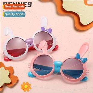 glasses boys kids cute fas sunglasses rabb cartoon New girls