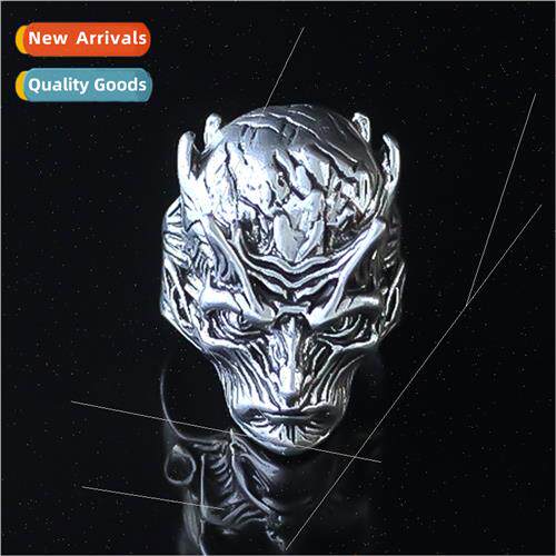 Long horned monster shape adjustable ring dark wind nd men a
