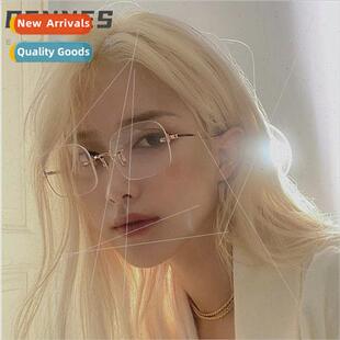 New Korea rimless glasses pure desire wind flat glasses  rim
