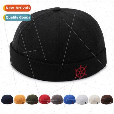 Spring hat new men women embroidered boat tail rudder melon