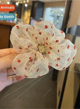 Spring Summer Korean hot gold baby dots large butterfly leat