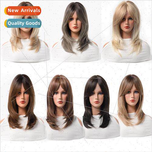 Wig Europe simulation hair head covering Ms. wig cap eight b