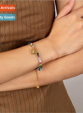 Natural Stone che HJewelry Europe Sunflower Heart Stainless