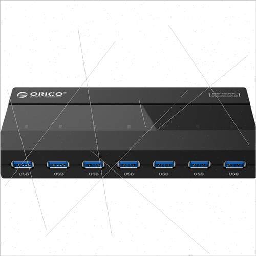 H727RK-U3 Hub 7-port USB3.0 High Speed HUB Splter MAC wh Pow