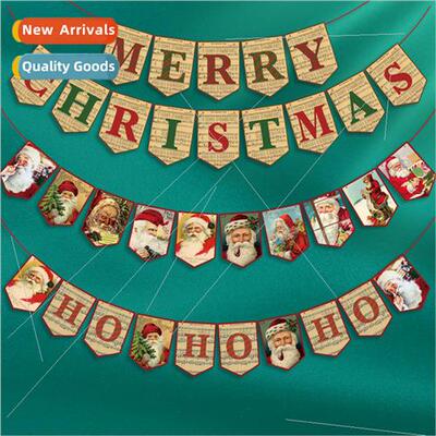 Cross mirror new Christmas pull flag Christmas decorations s