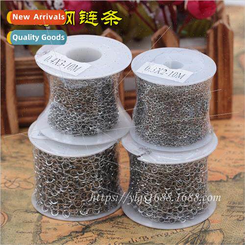 diy chain tanium steel round ring chain jewelry accessories
