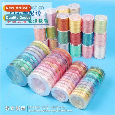 Set 6 strands colorful strands gold silver wire hand-woven l