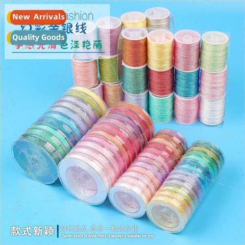 Set 6 strands colorful strands gold silver wire hand-woven l