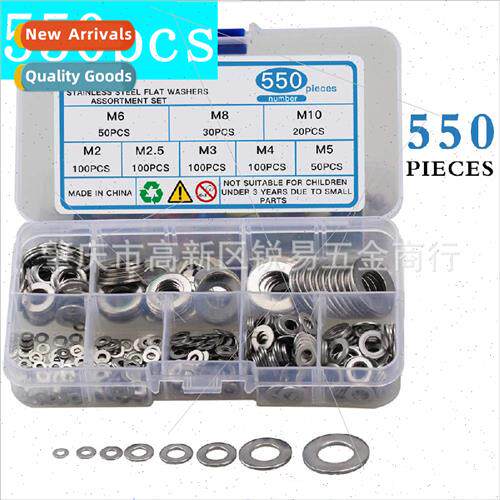 550pcs boxed 304 flat washer gasket assortment k M2M2.5M3M4M