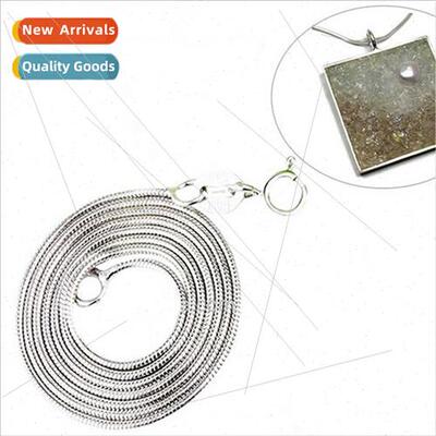 925 lver Snake Chain Time Gemstone diy Necklace Korea Sell S