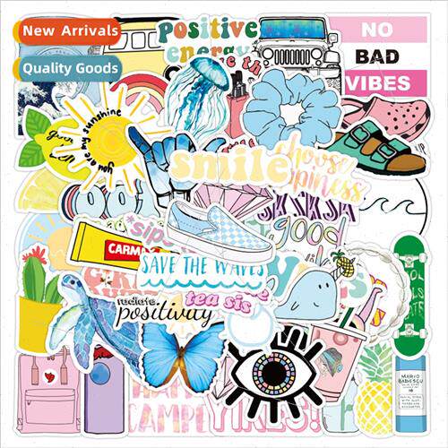 50 cartoon removable best- cute stickers car shou sun handbo