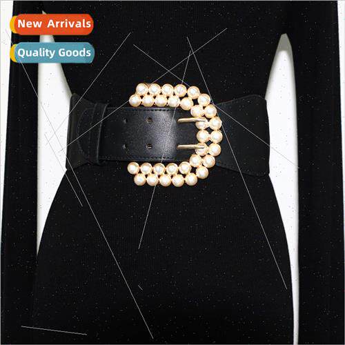 Korea pearl inlaid high-level sense belt female decorative s