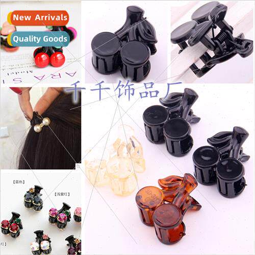 Cherry Grab Clip Black DIY Material Korean Hair Accessories