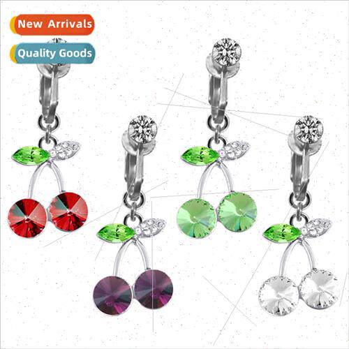 Europe Cherry Navel Ring Navel Jewelry Navel Nail Hole-less